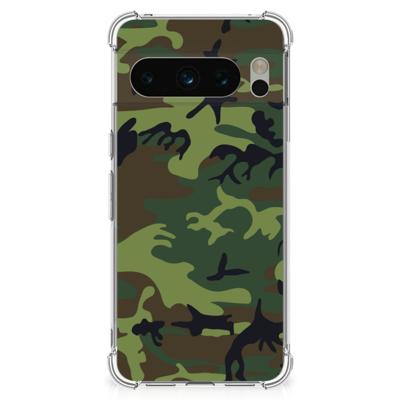Google Pixel 8 Pro Doorzichtige Silicone Hoesje Army Dark Google Pixel 8 Pro Doorzichtige Silicone Hoesje Army Dark