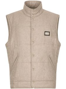 Dolce & Gabbana gilet à plaque logo - Tons neutres