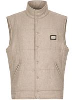 Dolce & Gabbana gilet à plaque logo - Tons neutres