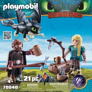 PLAYMOBIL Dragons 70040 Hikkie en Astrid Speelset