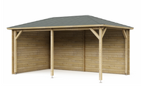 Interflex Paviljoen P3050 520x318 cm 28 mm vuren blank- Puntdak- Onbehandeld vurenhout- Interflex