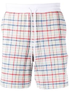 Thom Browne short en tweed à carreaux vichy - Blanc