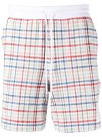 Thom Browne short en tweed à carreaux vichy - Blanc - thumbnail