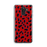 Red Leopard: Samsung Galaxy J8 (2018) Transparant Hoesje