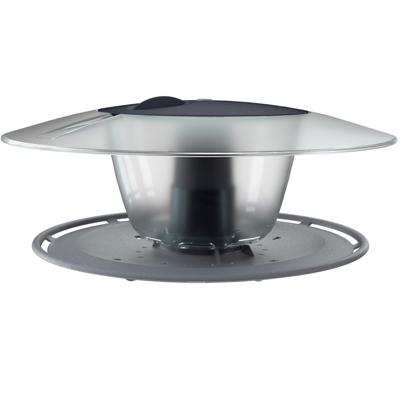 Prosperplast Vogels voedersilo - grijs - vogels voederplek - 30 cm - kunststof - huisje