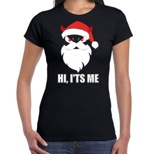 Devil Santa Kerstshirt / Kerst outfit Hi its me zwart voor dames