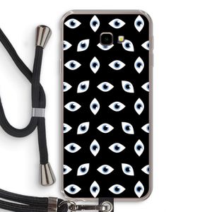 Eyes pattern: Samsung Galaxy J4 Plus Transparant Hoesje met koord