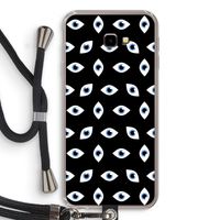 Eyes pattern: Samsung Galaxy J4 Plus Transparant Hoesje met koord