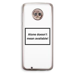 Alone: Motorola Moto G6 Transparant Hoesje