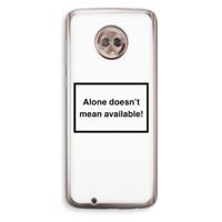 Alone: Motorola Moto G6 Transparant Hoesje - thumbnail