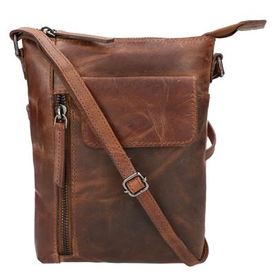 Leather Design Schoudertasje Hunter Bruin