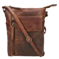 Leather Design Schoudertasje Hunter Bruin