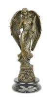 A BRONZE SCULPTURE OF LADY FORTUNE
