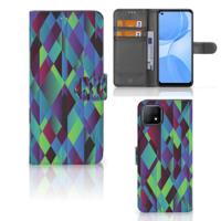 OPPO A73 5G | Book Case | Abstract Green Blue