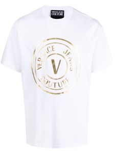 Versace Jeans Couture t-shirt en coton à logo imprimé - Blanc