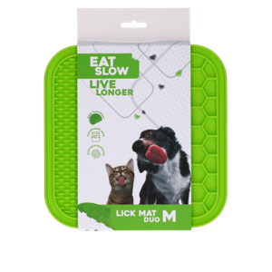 Eat Slow Live Longer Lick Mat Duo M Green