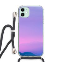 Sunset pastel: iPhone 11 Transparant Hoesje met koord