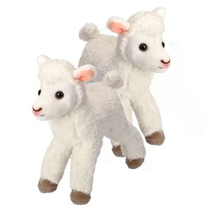 2x stuks pluche schaapje/lammetje knuffel 20 cm