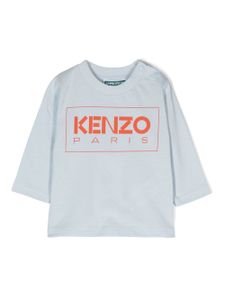 Kenzo Kids t-shirt à logo imprimé - Bleu