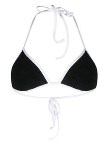 Casablanca haut de bikini à motif monogrammé - Noir