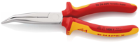 Knipex Platspitse Tang met Zijsnijder (Telefoontang) | 200 mm Lengte | Geïsoleerd | Meer-Componentengrepen - 26 26 200 SB
