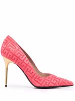 Balmain escarpins pointus à logo en jacquard - Rose
