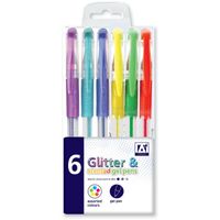 Glitter & Geur gelpennen, 6 stuks