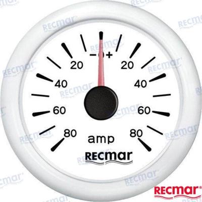 Amperímetros y cuentahoras RECKY06300 - AMPERIMETRO ±80A BLANCO