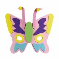 Vlindermasker voor kinderen - Mix keuren - verkleden - 18 cm - carnaval - dieren