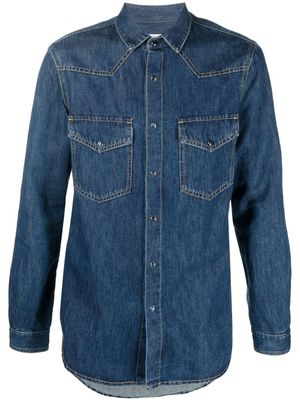 Valentino Garavani chemise en jean à manches longues - Bleu