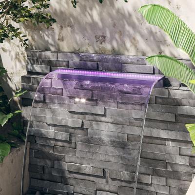 VidaXL Watervaloverlaat met rgb led&apos;s 90 cm acryl