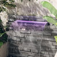 VidaXL Watervaloverlaat met rgb led&apos;s 90 cm acryl
