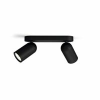 Philips OpbouwspotPongee 2-lichts zwart - 5058230PN