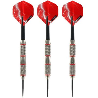 1x Set van dartpijltjes met Red Lightning flights 21 grams - Dartpijlen 1x Set van dartpijltjes met Red Lightning flights 21 grams - Dartpijlen