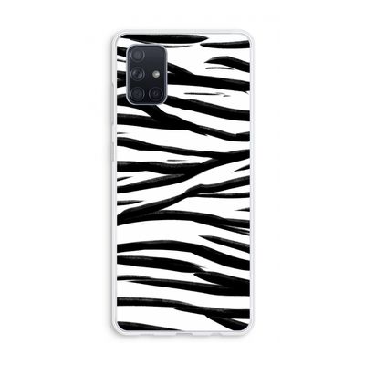 Zebra pattern: Galaxy A71 Transparant Hoesje