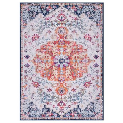 Vidaxl Vloerkleed Bedrukt 80x150 Cm Stof Meerkleurig