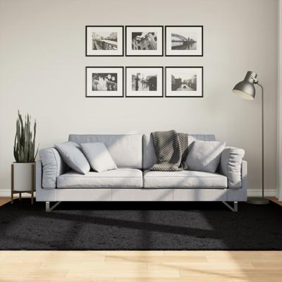 VidaXL Vloerkleed oviedo laagpolig 160x230 cm zwart