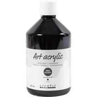 Creativ Company Acryl verf, semi-glanzend, dekkend, zwart, 500 ml/ 1 fles