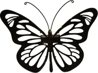 Anna's Collection Solar vlinder 25 x 34,5 x 5 cm - Zwart