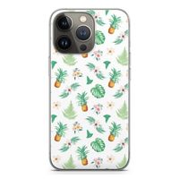 Ananas bladeren: iPhone 13 Pro Transparant Hoesje Ananas bladeren: iPhone 13 Pro Transparant Hoesje