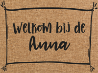 Gastvrij ontwerp vinyl tapijt met naam
