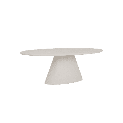 Tower Living Ovale Eettafel 'Mello' 220 x 120cm, kleur Wit