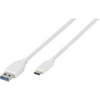 Vivanco USB-kabel USB 3.2 Gen1 (USB 3.0 / USB 3.1 Gen1) USB-A stekker, USB-C stekker 1.00 m Wit 37560 - thumbnail