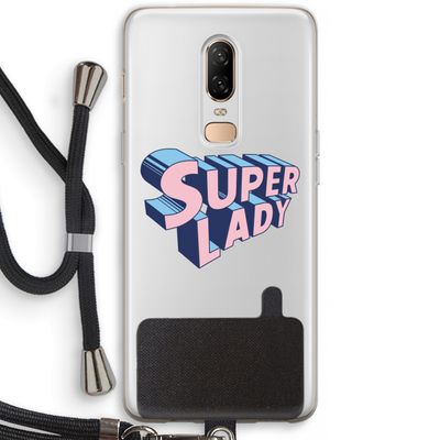 Superlady: OnePlus 6 Transparant Hoesje met koord