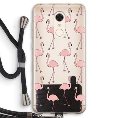 Anything Flamingoes: Xiaomi Redmi 5 Transparant Hoesje met koord