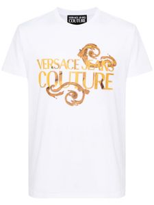 Versace Jeans Couture t-shirt en coton à logo imprimé - Blanc