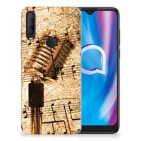 Alcatel 1S (2020) Siliconen Hoesje met foto Bladmuziek - thumbnail