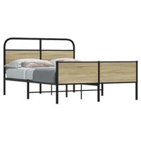 Bedframe zonder matras bewerkt hout sonoma eikenkleur 135x190cm