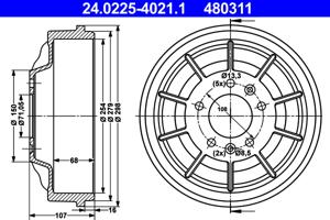 ATE Remtrommel 24.0225-4021.1