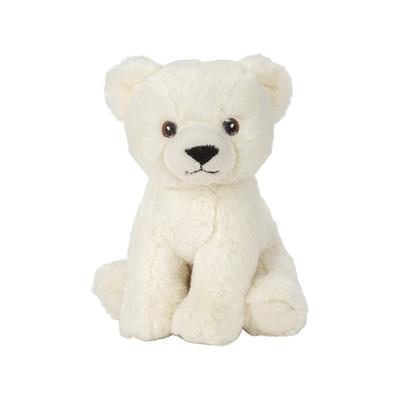 Nature planet Pluche knuffel ijsbeer - wit - 19 cm - ijsberen - pooldieren knuffel